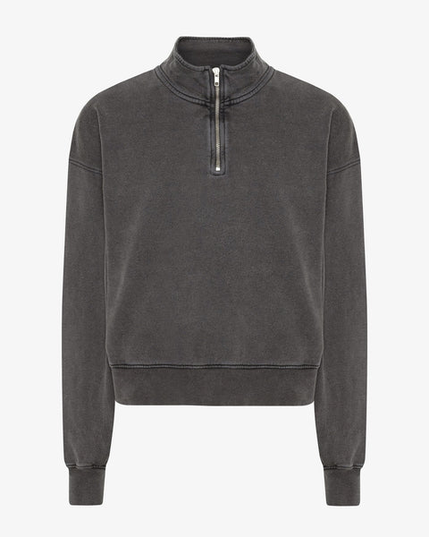 Colorful Standard - Womens Quarter Zip Sweat - Faded Black