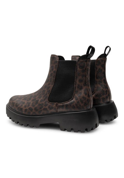 Woden - Aya Leo Waterproof Boot - Dark Leopard
