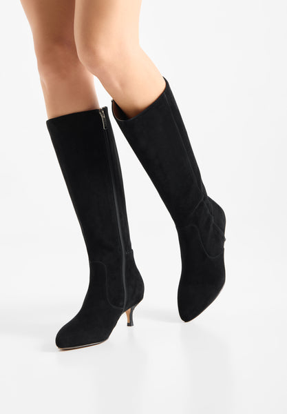 Woden - Saga High Suede Boot - Black