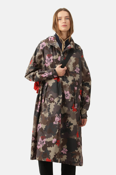 Ilse Jacobsen Waterproof Poncho - Floral Camo