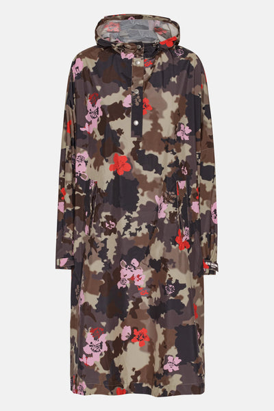 Ilse Jacobsen Waterproof Poncho - Floral Camo