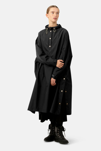 Ilse Jacobsen Waterproof Poncho - Black