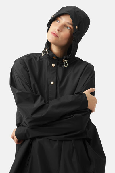 Ilse Jacobsen Waterproof Poncho - Black