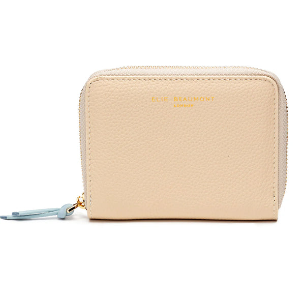 Elie Beaumont - Zipper Purse - Stone/Light Blue