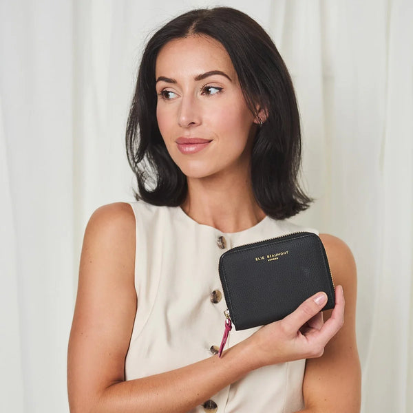 Elie Beaumont - Zipper Purse - Black/Berry