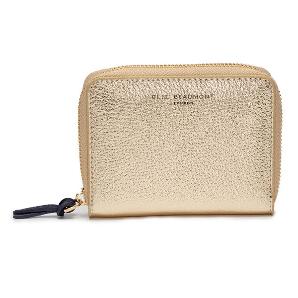 Elie Beaumont - Zipper Purse - Gold/Navy