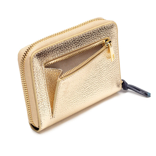 Elie Beaumont - Zipper Purse - Gold/Navy