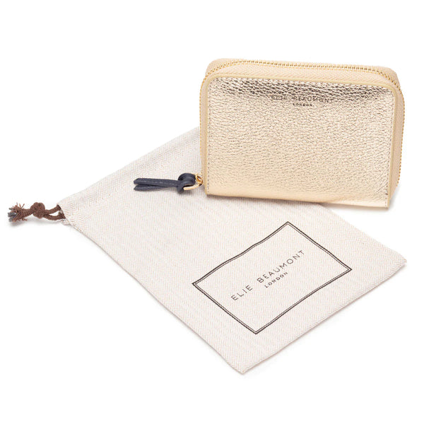Elie Beaumont - Zipper Purse - Gold/Navy
