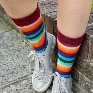 Swole Panda - Multi Fine Stripe Sock