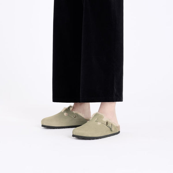 Birkenstock - Boston Shearling - Suede Taupe