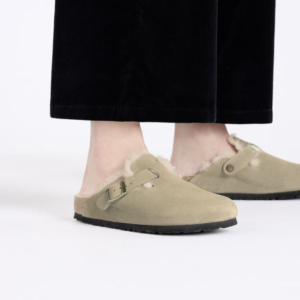 Birkenstock - Boston Shearling - Suede Taupe