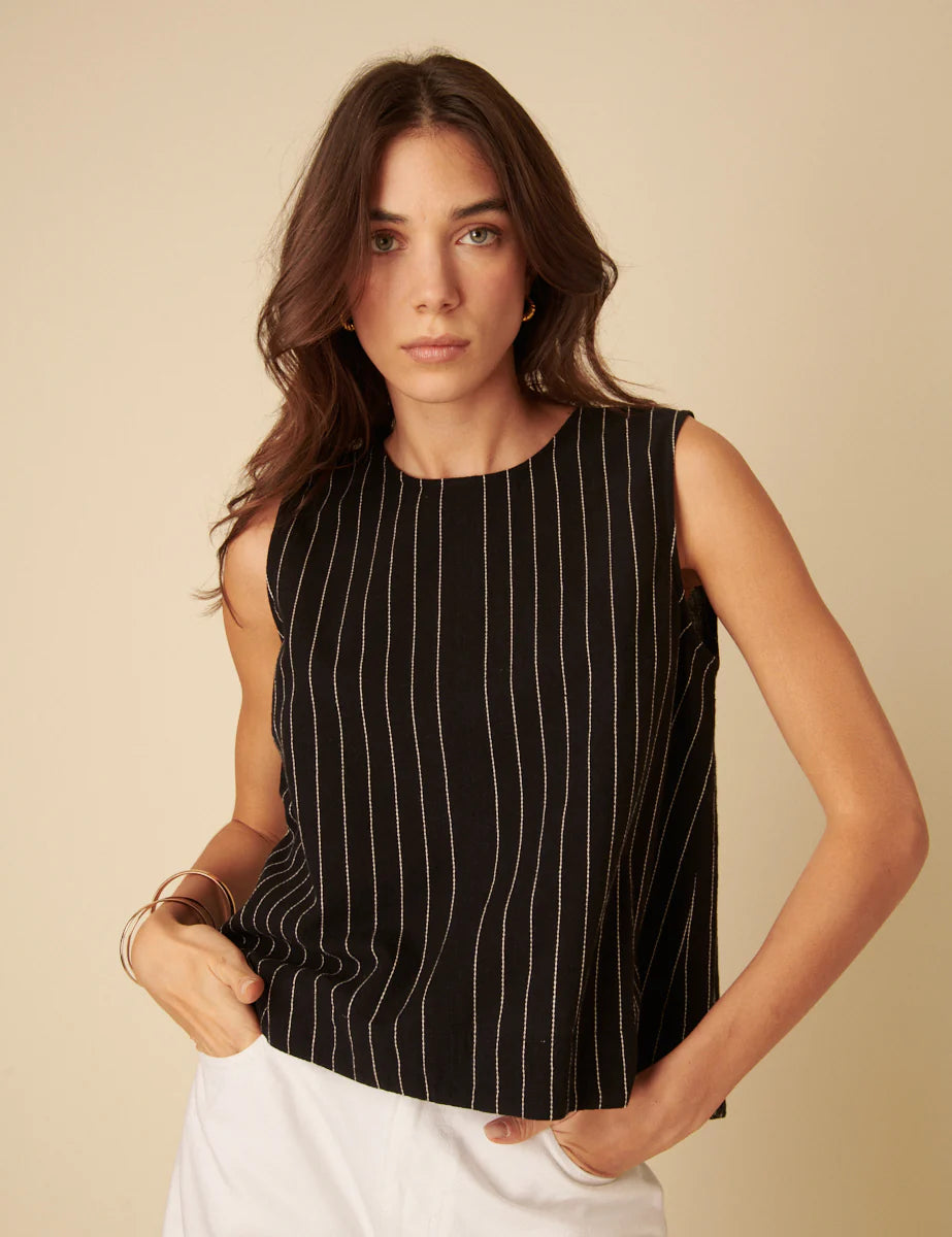 Nobody’s Child - Stirling Pinstripe Top