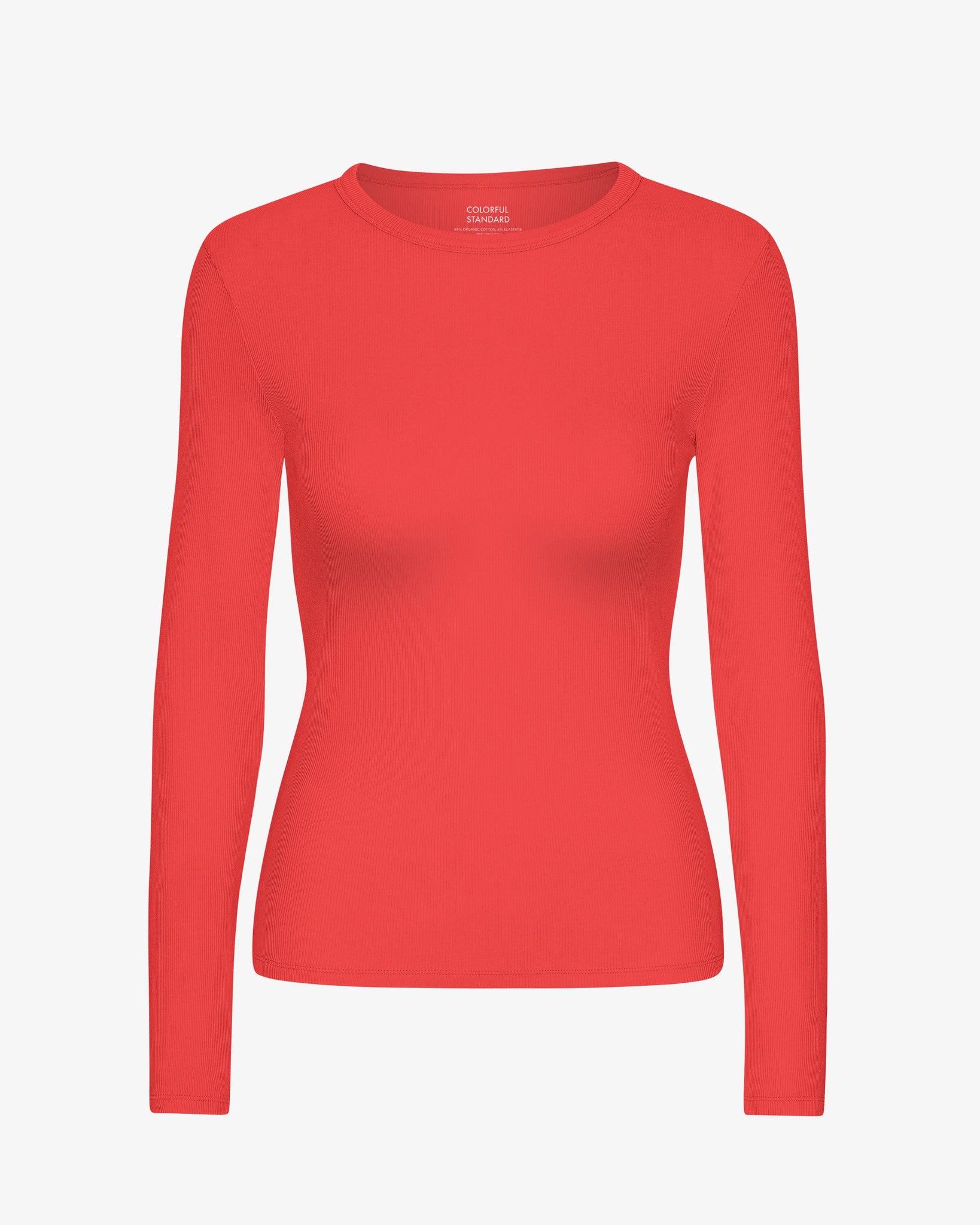 Colorful Standard - LS Rib Top - Red Tangerine