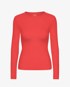 Colorful Standard - LS Rib Top - Red Tangerine