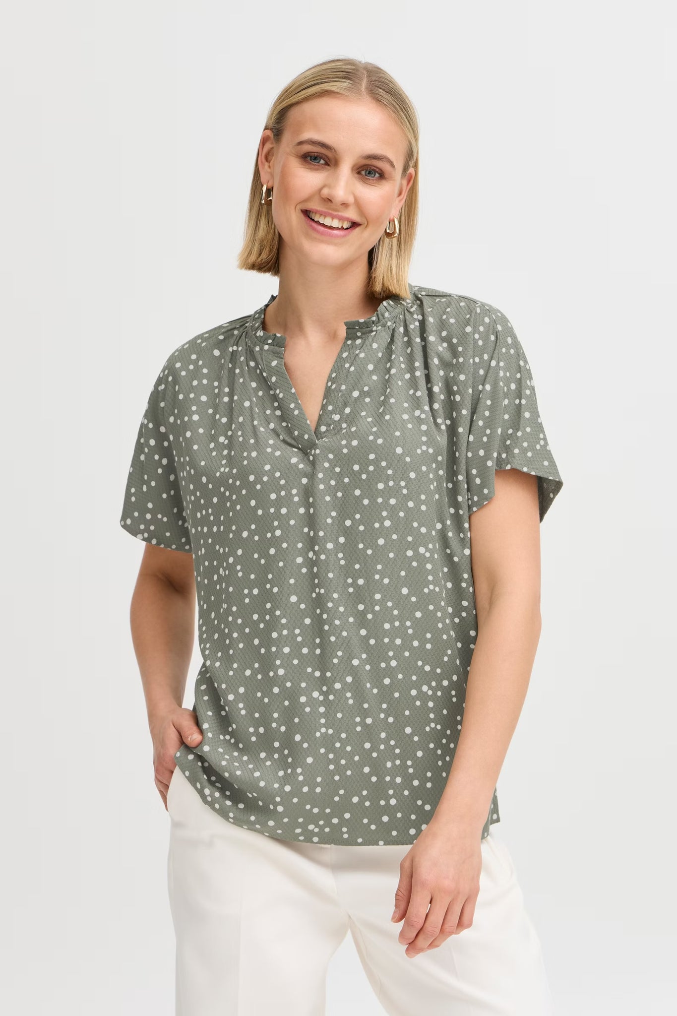 Fransa - FRKamma Blouse - Agave Green