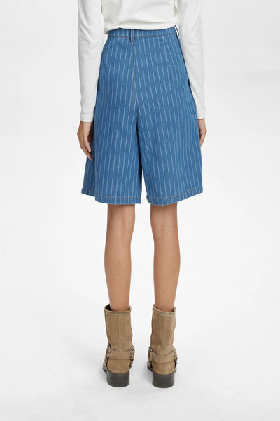 Numph - Nulucie Shorts - Dark Blue Denim Stripe