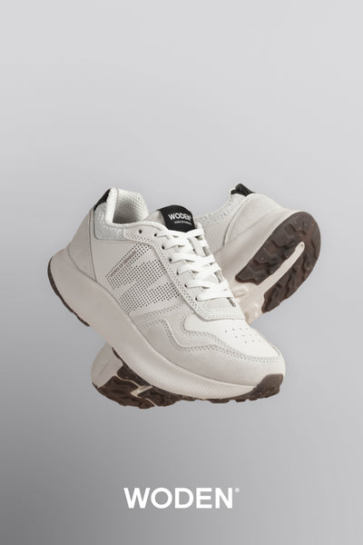 Woden - Mathilde Runner Leather Trainer - Blanc de Blanc