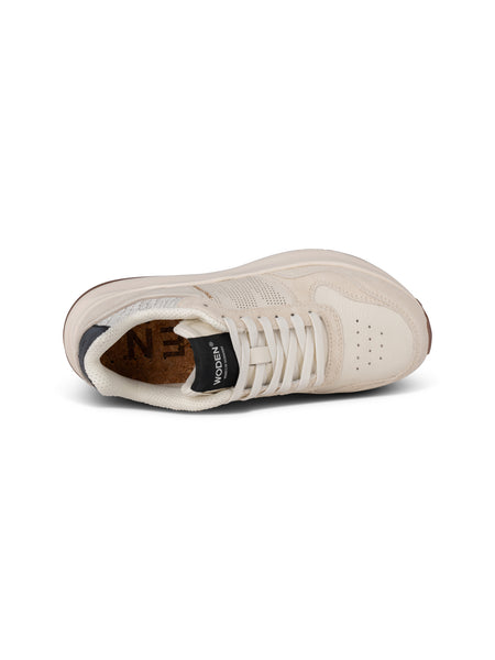 Woden - Mathilde Runner Leather Trainer - Blanc de Blanc