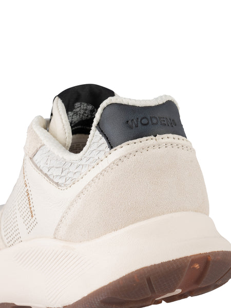 Woden - Mathilde Runner Leather Trainer - Blanc de Blanc