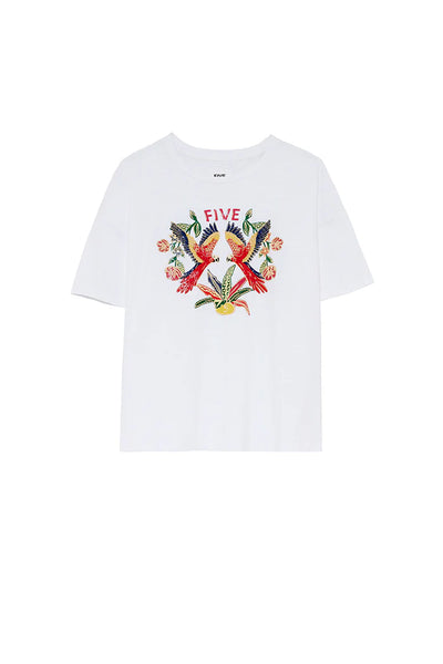 Five - Bird Tee - White