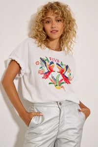 Five - Bird Tee - White