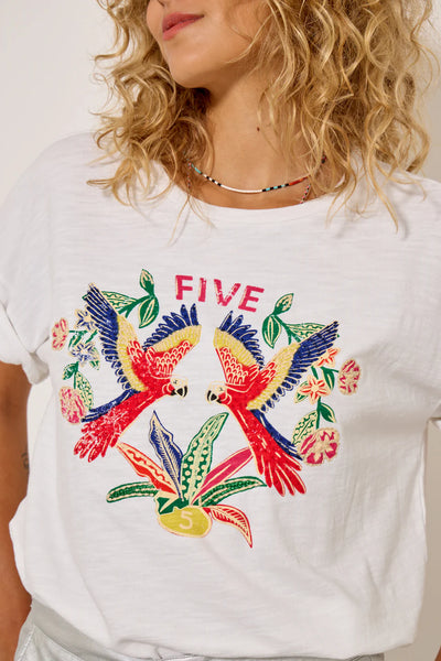 Five - Bird Tee - White