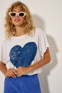 Five - Heart Tee - White