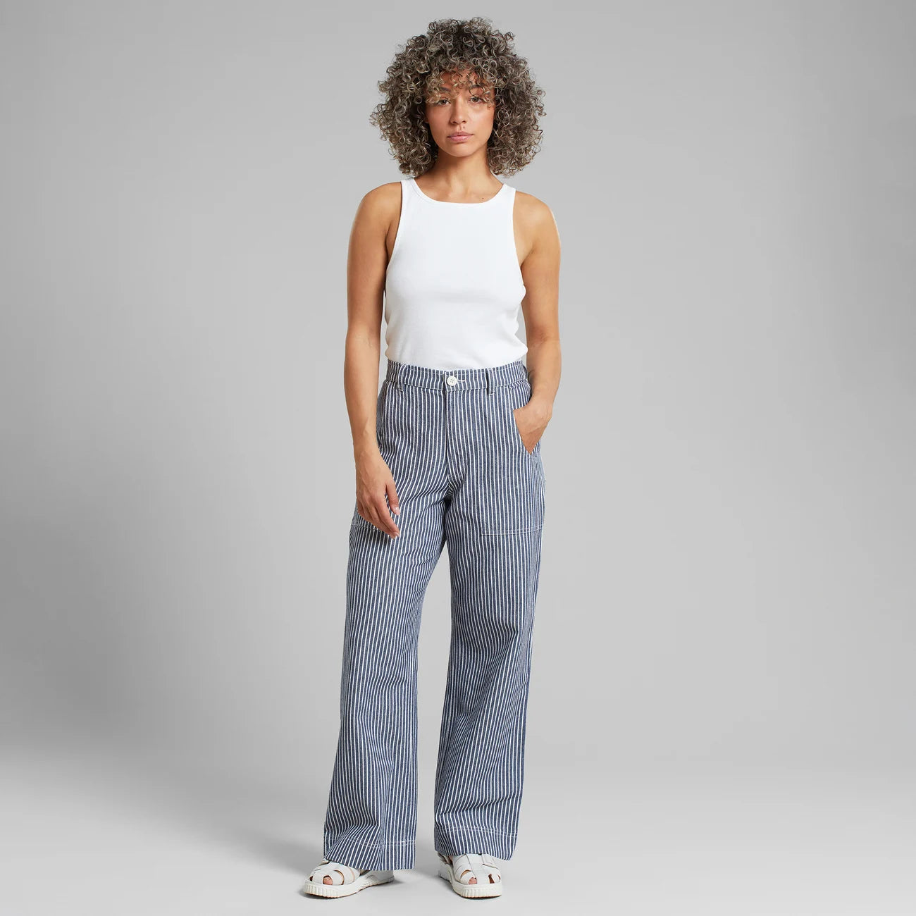 Dedicated - Workwear Pants - Blue Stripe