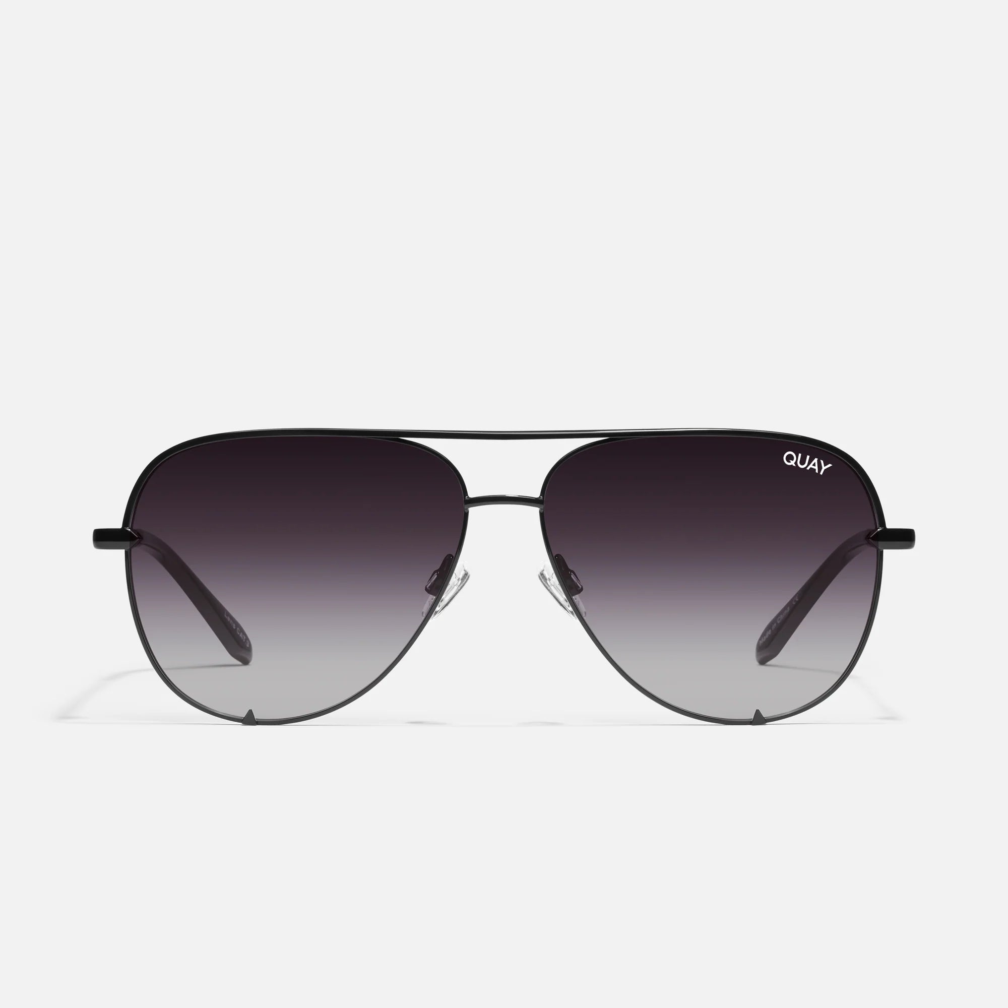 Quay - High Key Sunglasses Polarized - Black/Fade
