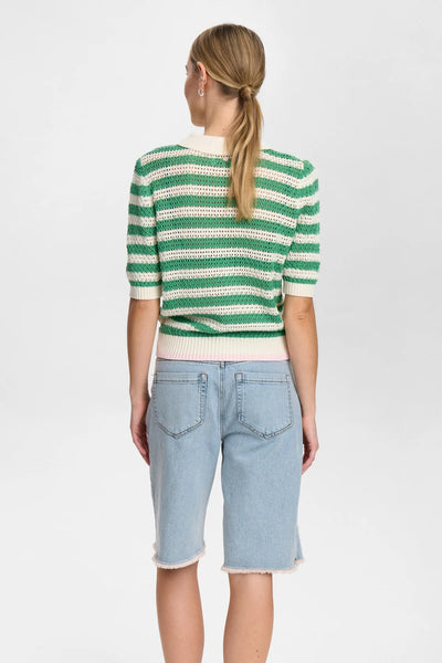 Numph - Nuvillia SS Polo Top - Green Spruce