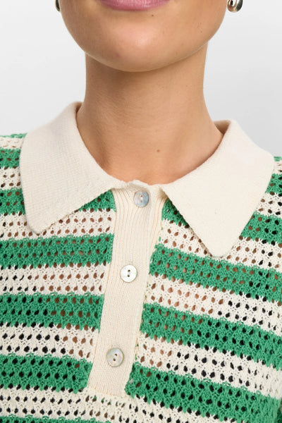 Numph - Nuvillia SS Polo Top - Green Spruce