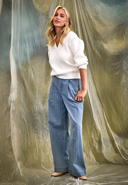 Minus - Mspria Trouser - Denim Stripe