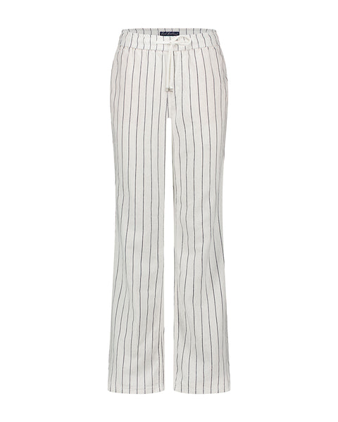Red Button - Colette Linen Drawstring Trouser - Striped