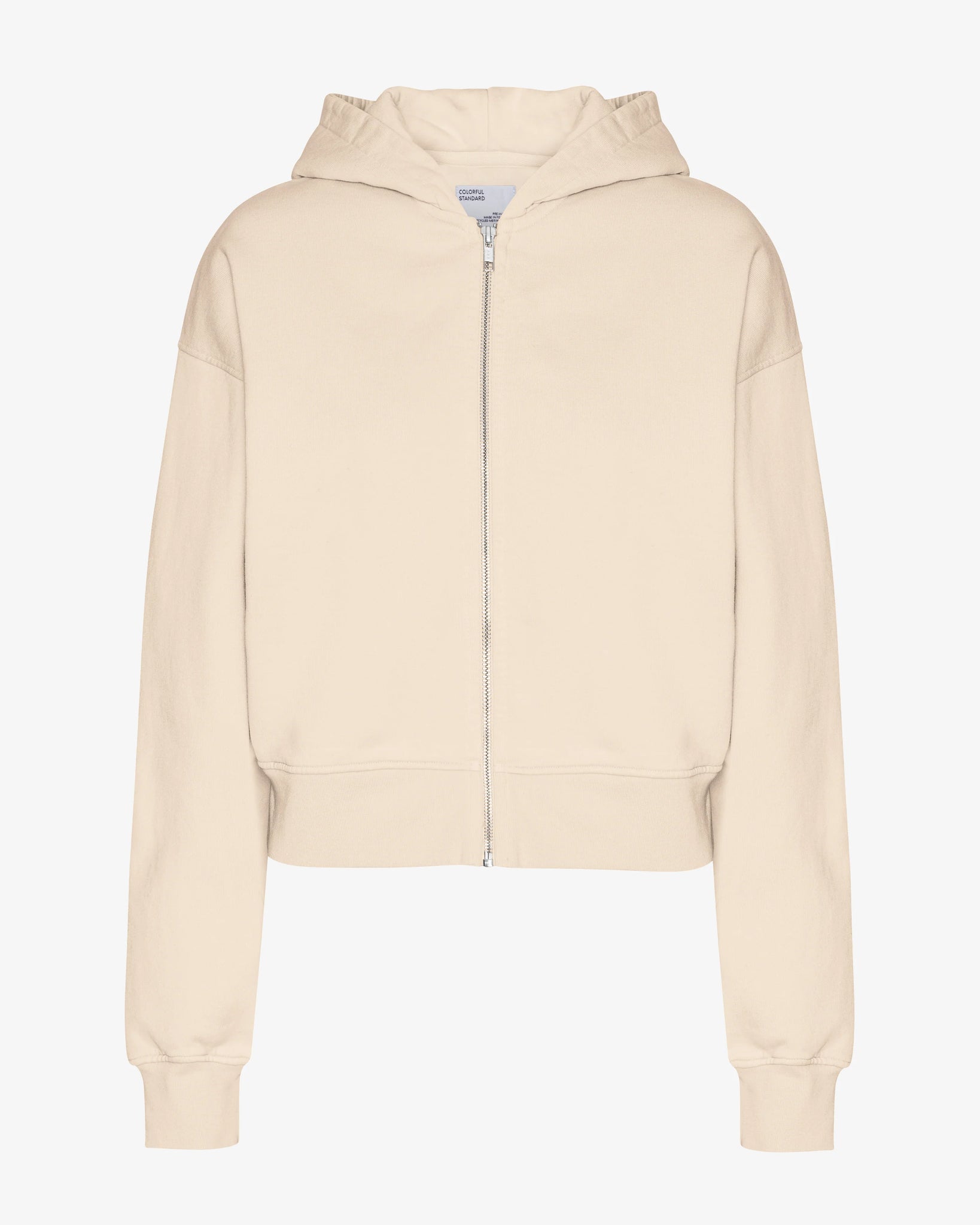 Colorful Standard - Crop Zip Hoody - Ivory White