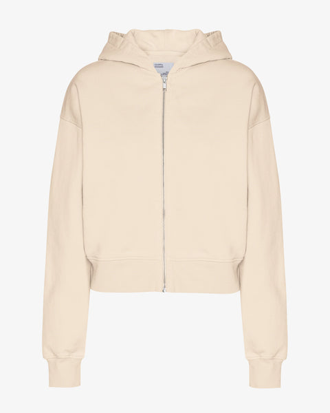 Colorful Standard - Crop Zip Hoody - Ivory White