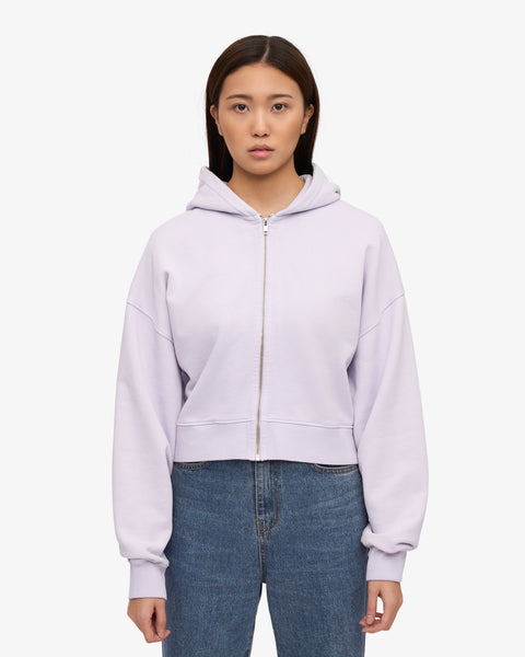 Colorful Standard - Crop Zip Hoody - Ivory White