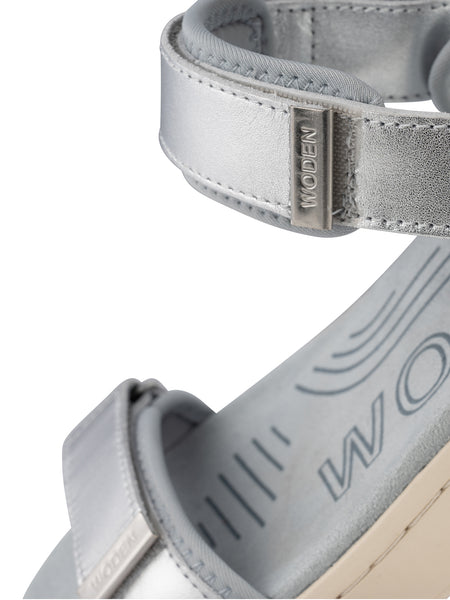 Woden - Line Sandal - Silver