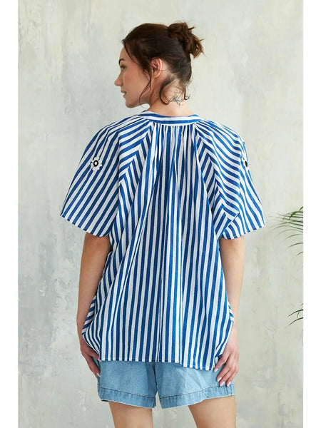 Chicosoleil - Leela Top - Blue Stripe