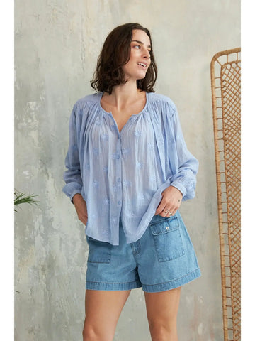 Chicosoleil - Lolla Blouse - Light Blue