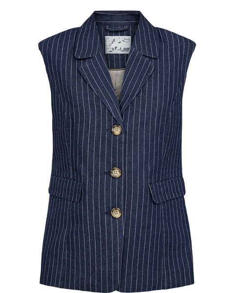 Numph - Nuvibeke Vest - Denim Blue