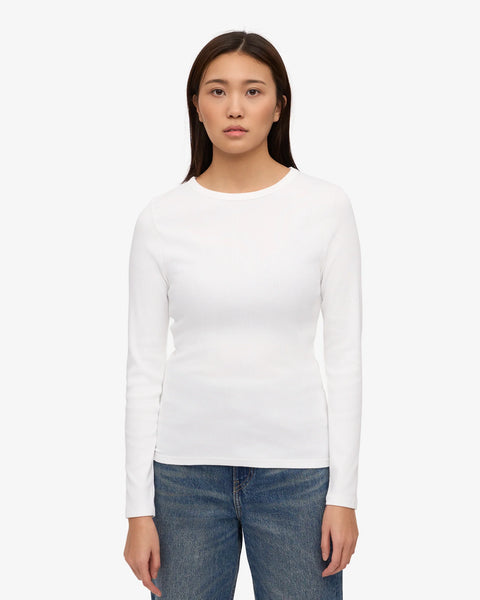 Colorful Standard - LS Rib Tee - Optical White