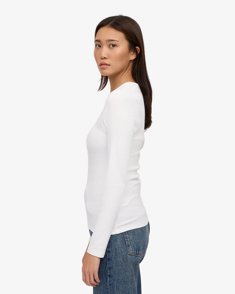 Colorful Standard - LS Rib Tee - Optical White