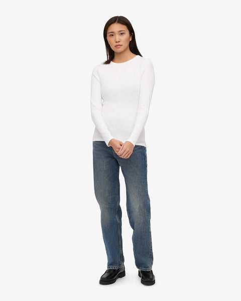 Colorful Standard - LS Rib Tee - Optical White