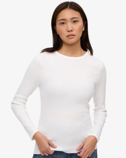 Colorful Standard - LS Rib Tee - Optical White