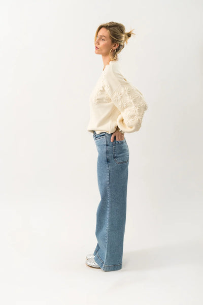 Lollys Laundry - MusaLL Knit Jumper - Cream