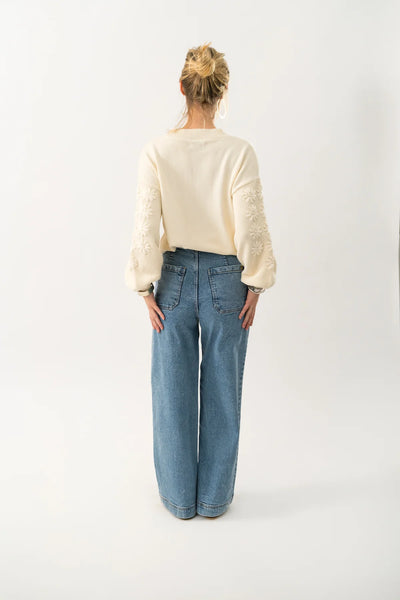 Lollys Laundry - MusaLL Knit Jumper - Cream