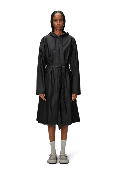 Rains - A-line Longer Jacket - Black
