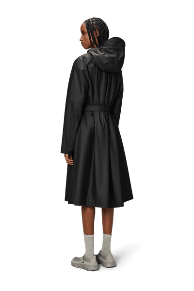 Rains - A-line Longer Jacket - Black