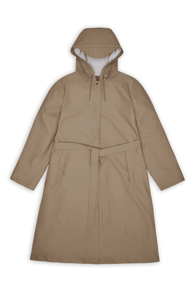 Rains - A-line Longer Jacket - Beige