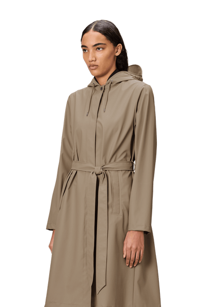 Rains - A-line Longer Jacket - Beige